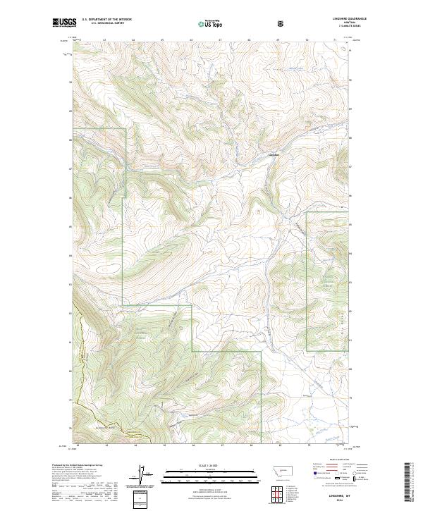 US Topo 7.5-minute map for Lingshire MT