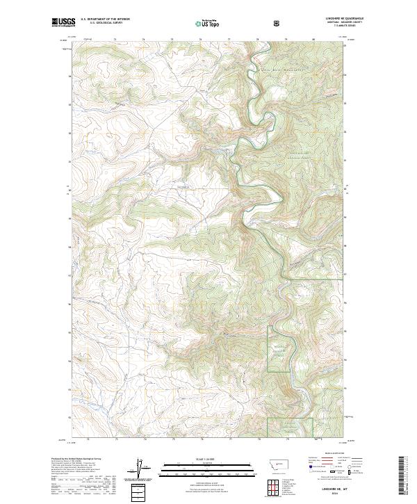 US Topo 7.5-minute map for Lingshire NE MT