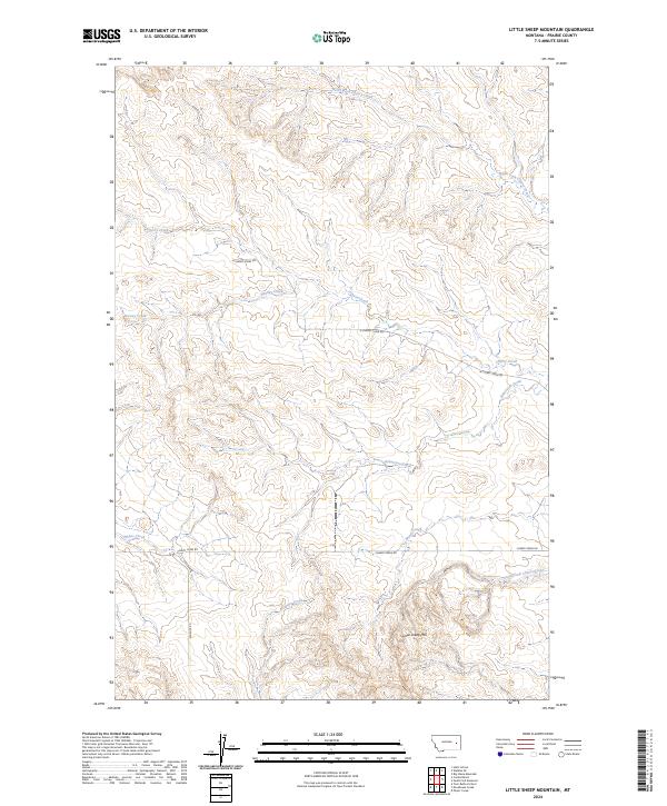 US Topo 7.5-minute map for Little Sheep Mountain MT