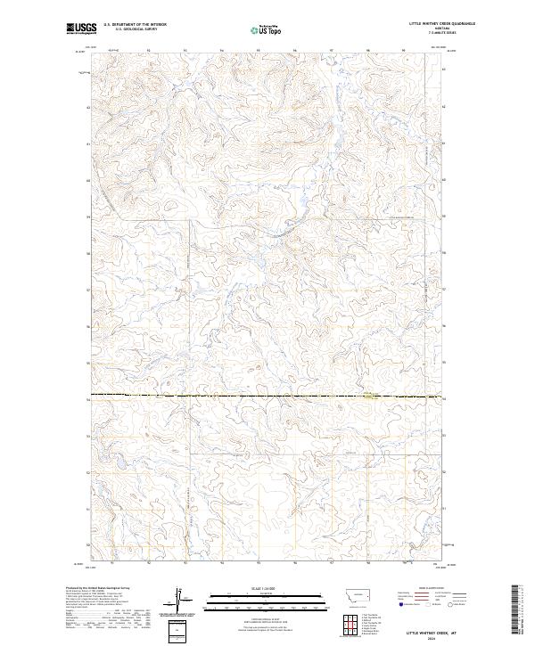 US Topo 7.5-minute map for Little Whitney Creek MT
