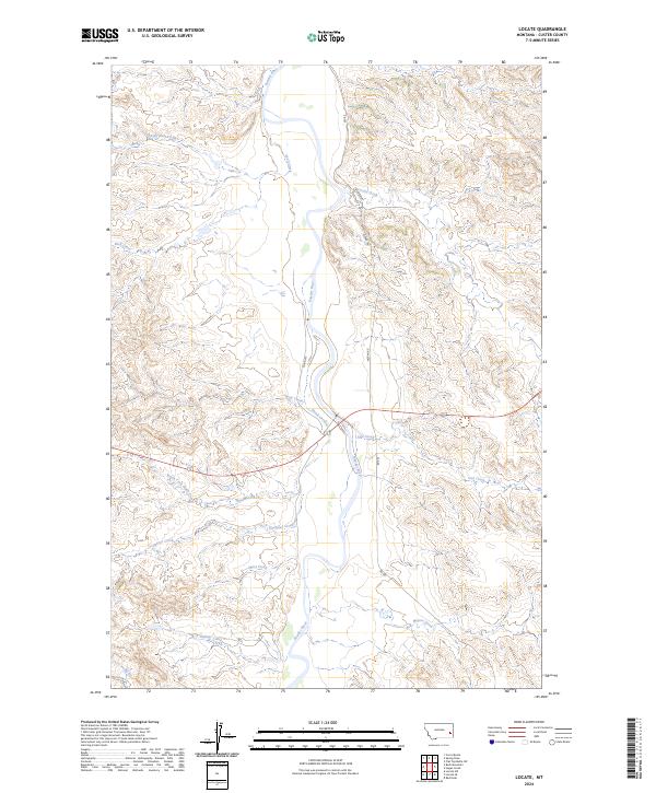 US Topo 7.5-minute map for Locate MT