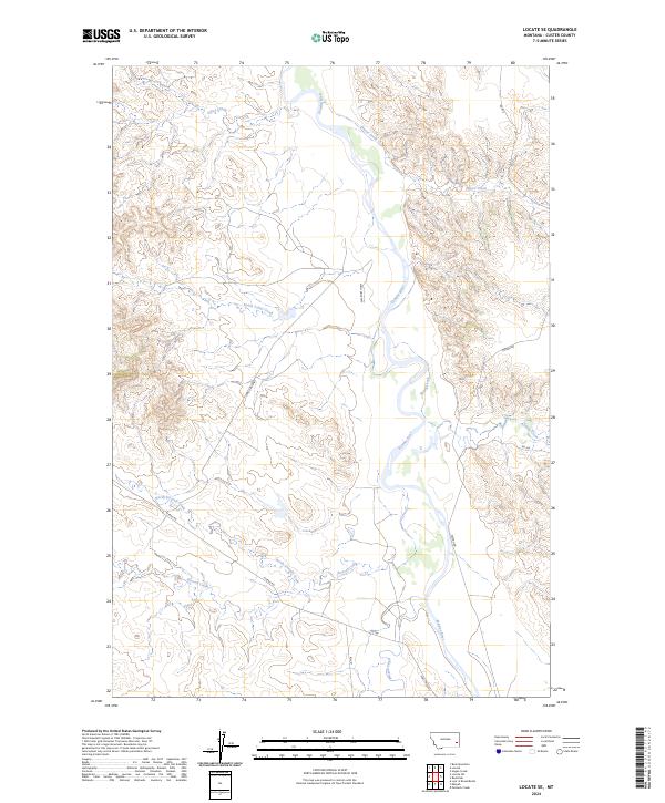 US Topo 7.5-minute map for Locate SE MT