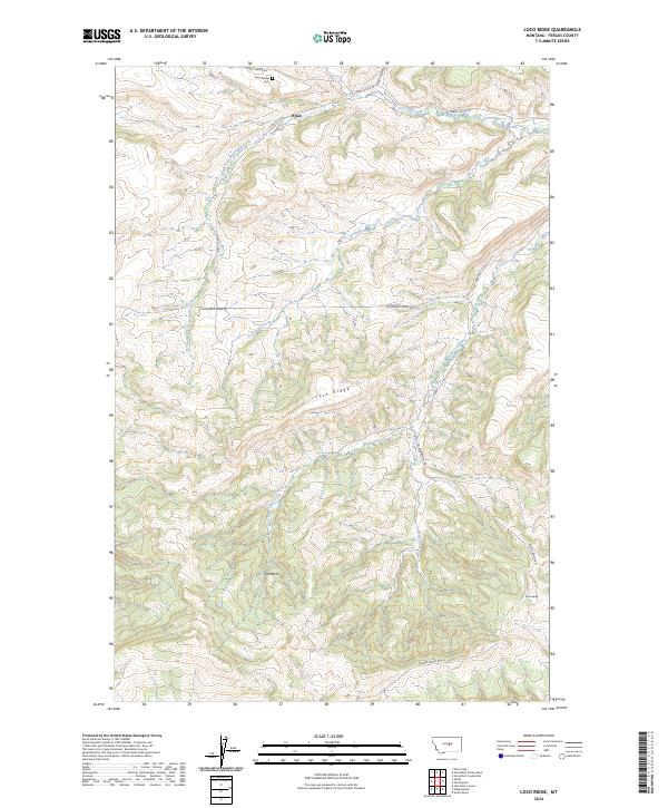 US Topo 7.5-minute map for Loco Ridge MT