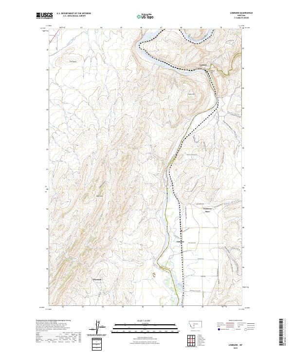 US Topo 7.5-minute map for Lombard MT