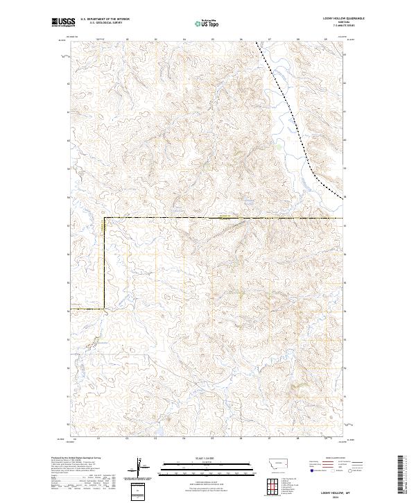 US Topo 7.5-minute map for Loony Hollow MT