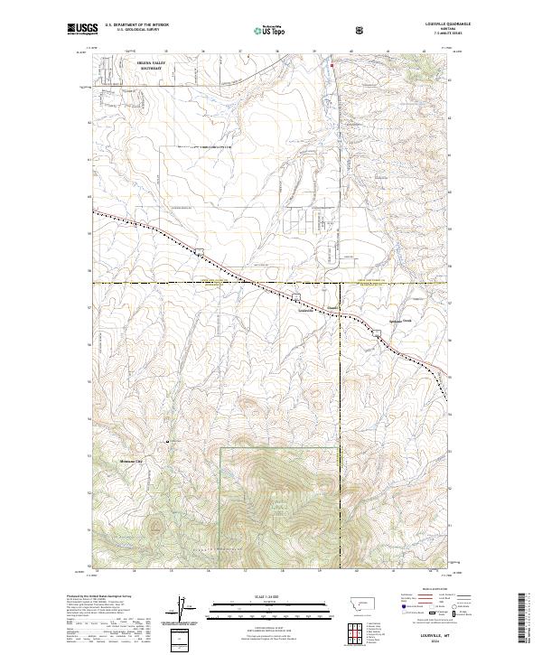 US Topo 7.5-minute map for Louisville MT