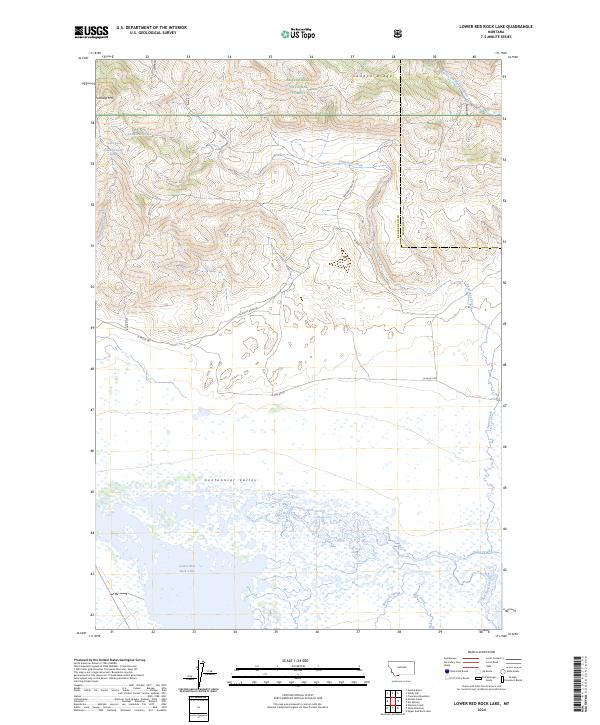 US Topo 7.5-minute map for Lower Red Rock Lake MT