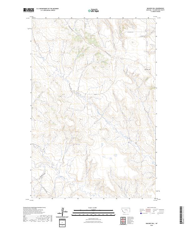 US Topo 7.5-minute map for Mailbox Hill MT