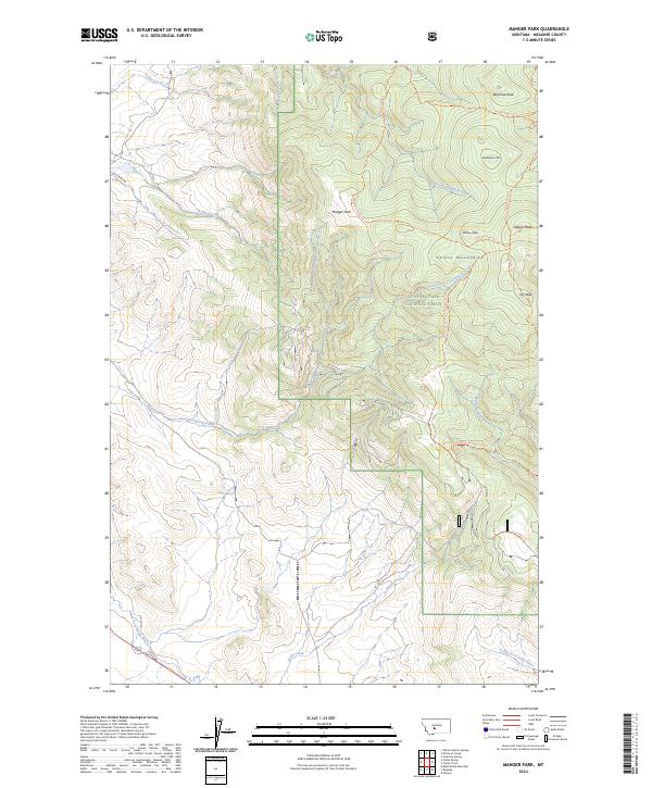 US Topo 7.5-minute map for Manger Park MT