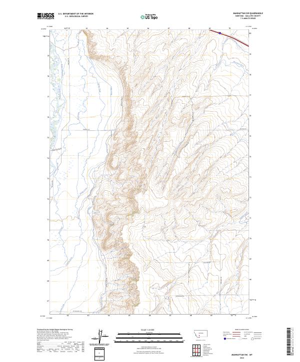US Topo 7.5-minute map for Manhattan SW MT