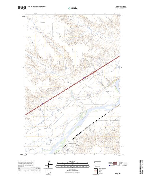 US Topo 7.5-minute map for Marsh MT
