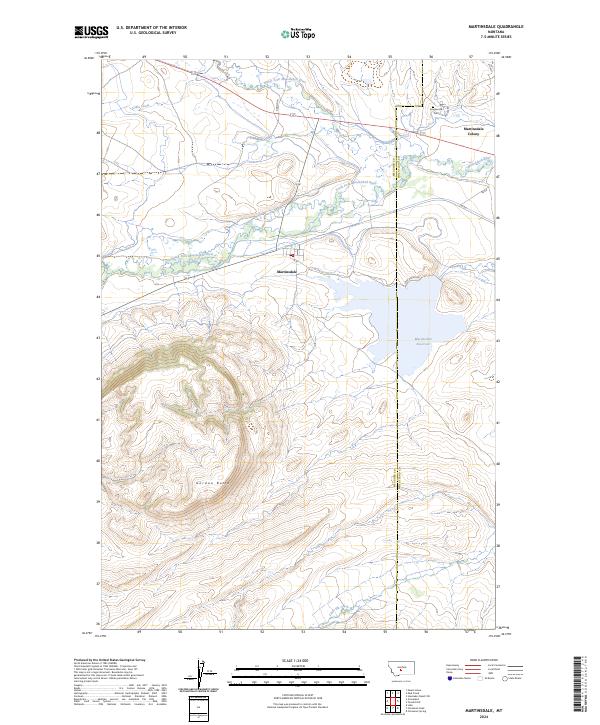 US Topo 7.5-minute map for Martinsdale MT