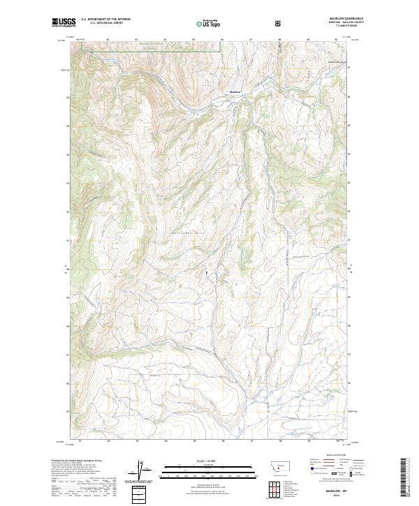 US Topo 7.5-minute map for Maudlow MT