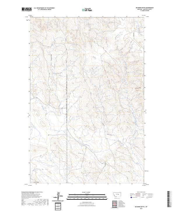 US Topo 7.5-minute map for McGinnis Butte MT