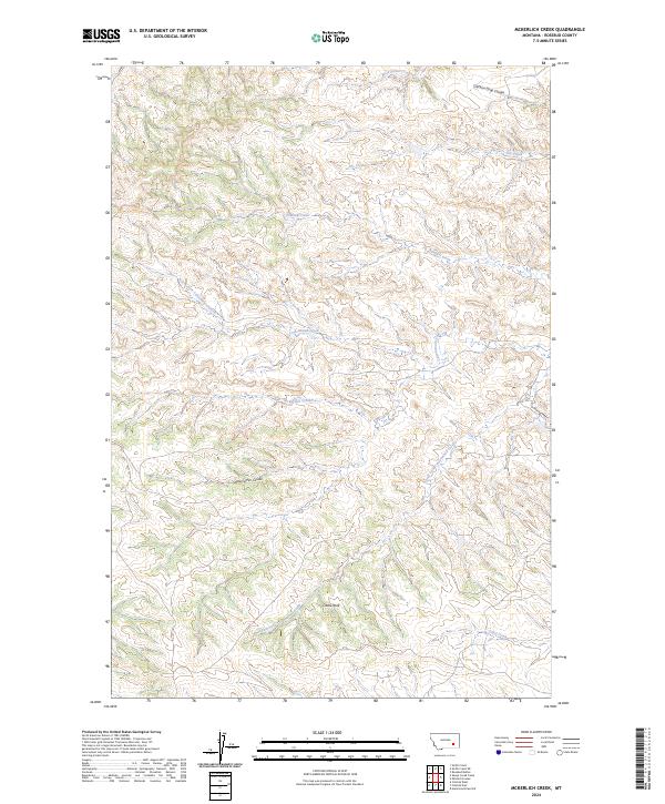 US Topo 7.5-minute map for McKerlich Creek MT