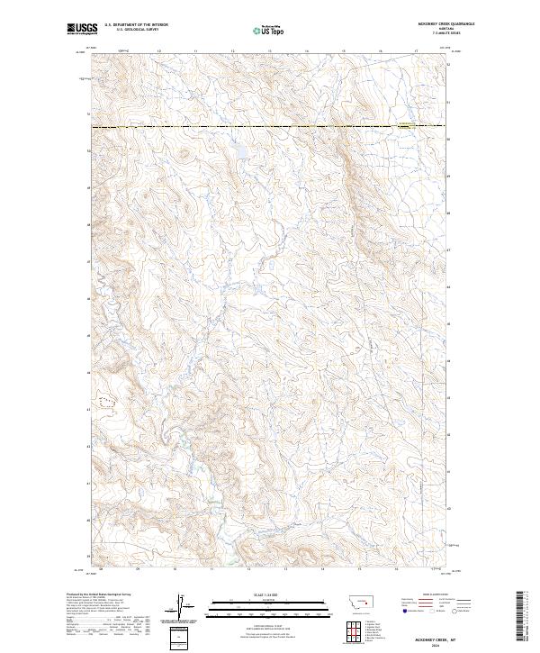 US Topo 7.5-minute map for McKonkey Creek MT