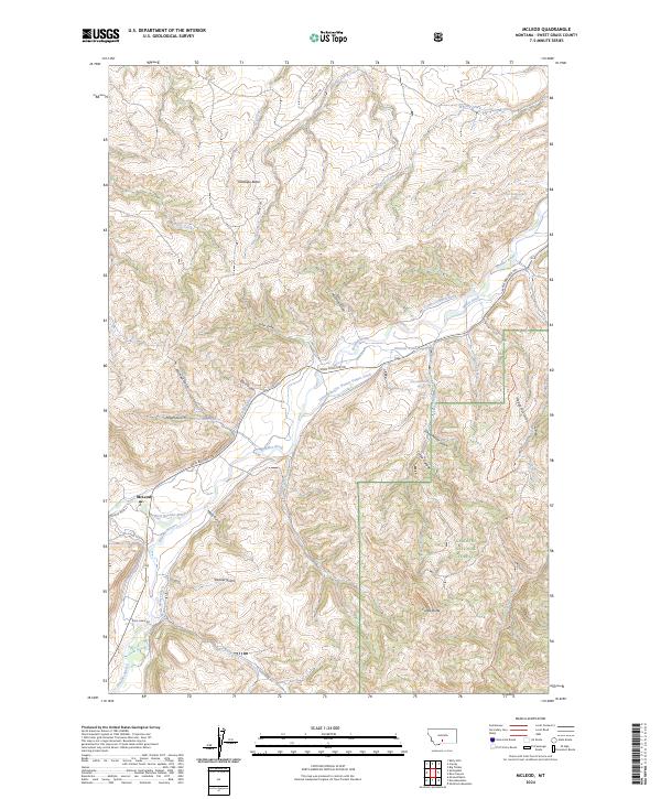 US Topo 7.5-minute map for McLeod MT