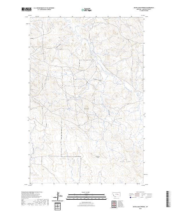 US Topo 7.5-minute map for McWilliams Springs MT