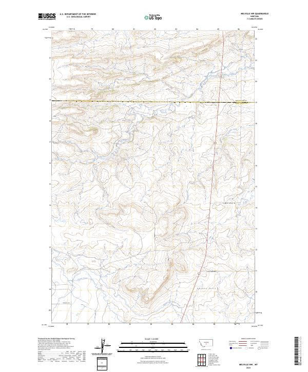 US Topo 7.5-minute map for Melville NW MT