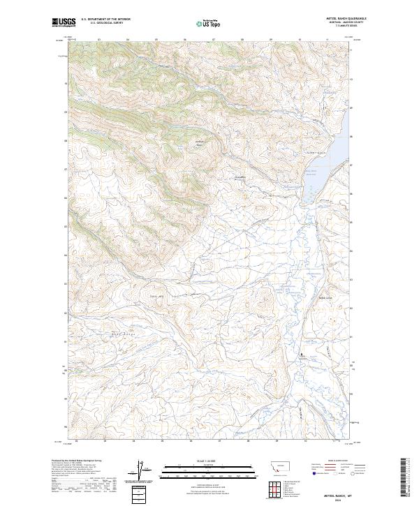 US Topo 7.5-minute map for Metzel Ranch MT