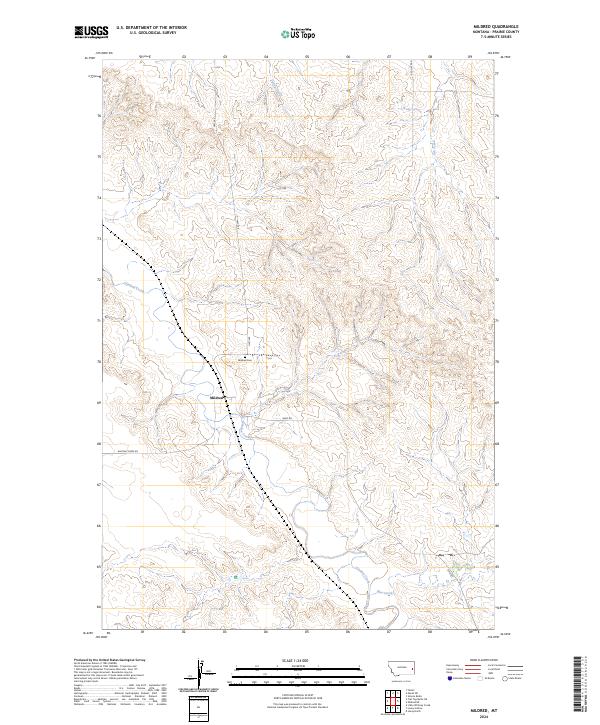 US Topo 7.5-minute map for Mildred MT