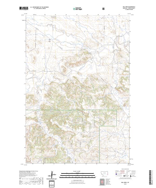 US Topo 7.5-minute map for Mill Iron MT
