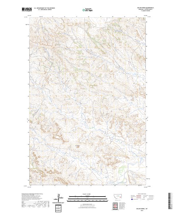 US Topo 7.5-minute map for Miller Creek MT