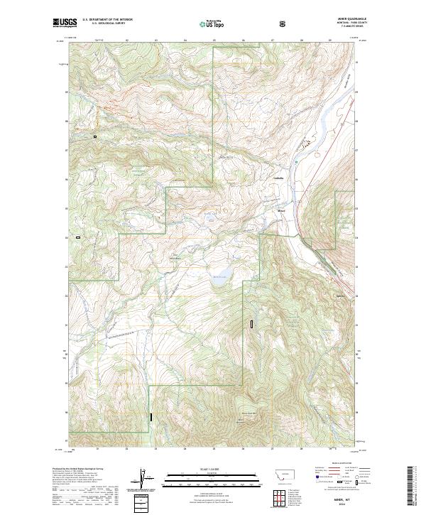US Topo 7.5-minute map for Miner MT