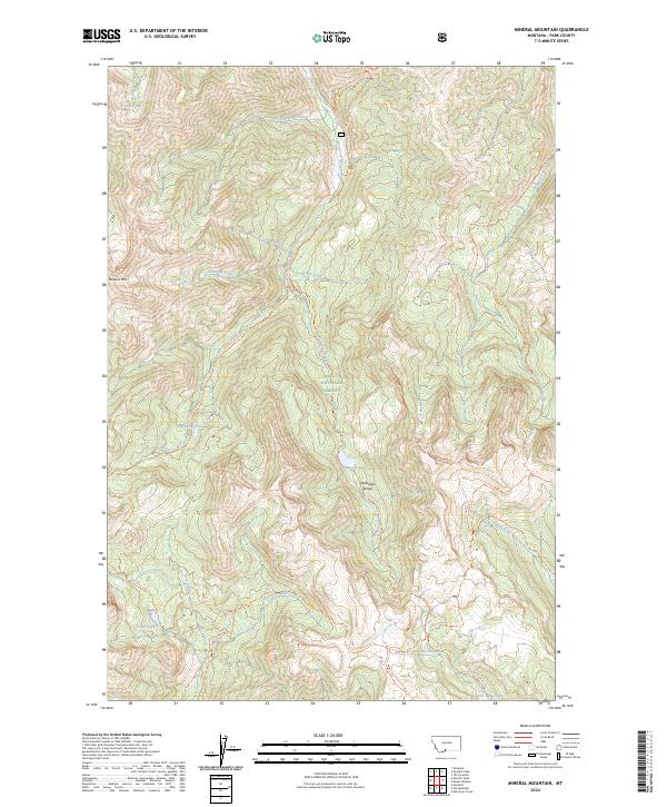 US Topo 7.5-minute map for Mineral Mountain MT