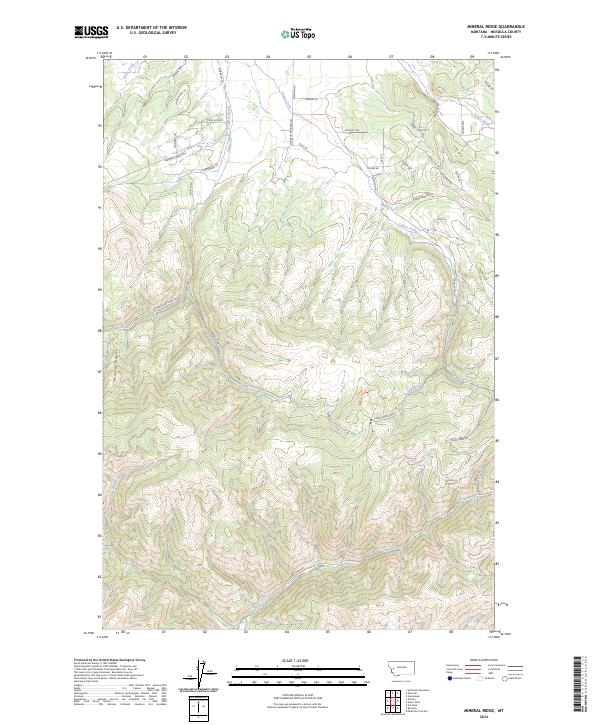 US Topo 7.5-minute map for Mineral Ridge MT