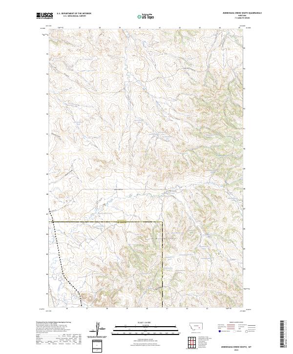 US Topo 7.5-minute map for Minnehaha Creek South MT