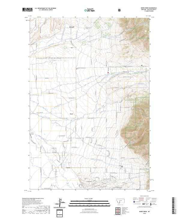US Topo 7.5-minute map for Miser Creek MT