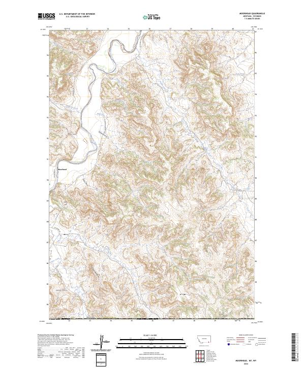 US Topo 7.5-minute map for Moorhead MTWY