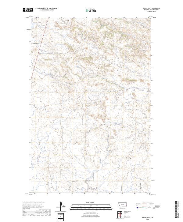 US Topo 7.5-minute map for Morris Butte MT