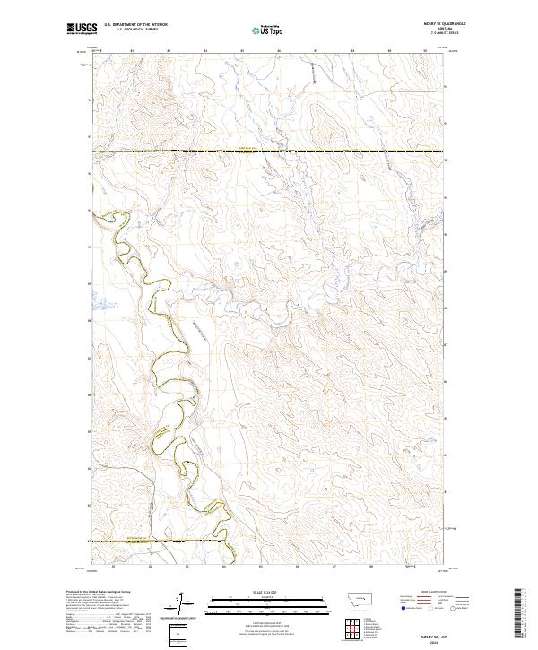 US Topo 7.5-minute map for Mosby SE MT