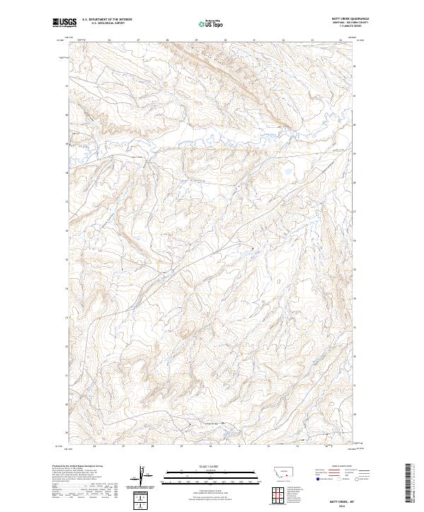 US Topo 7.5-minute map for Mott Creek MT