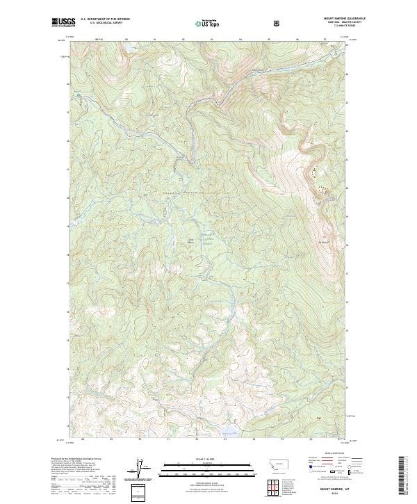 US Topo 7.5-minute map for Mount Emerine MT