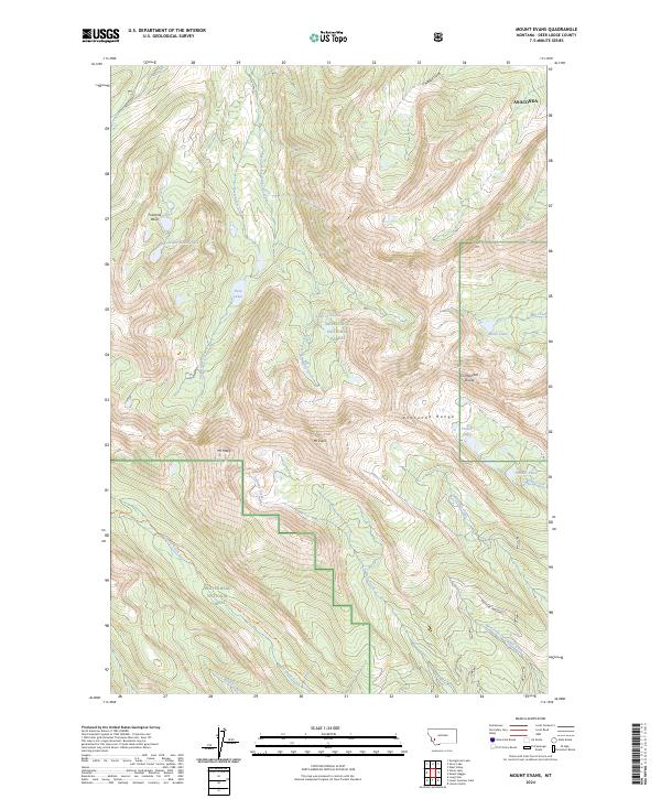 US Topo 7.5-minute map for Mount Evans MT