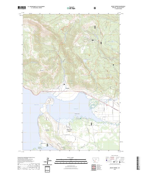 US Topo 7.5-minute map for Mount Hebgen MT