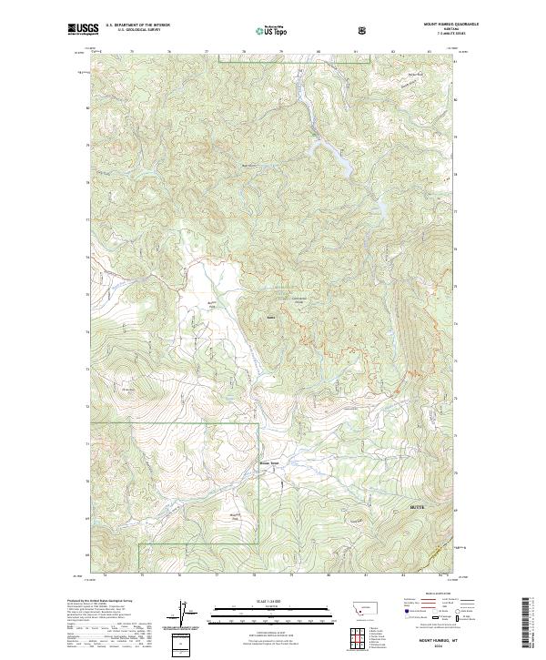 US Topo 7.5-minute map for Mount Humbug MT
