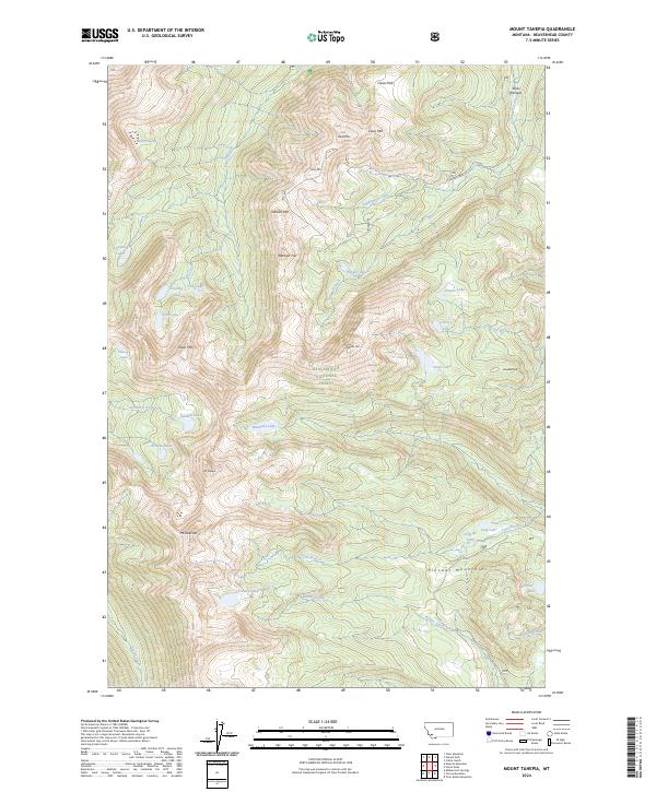 US Topo 7.5-minute map for Mount Tahepia MT