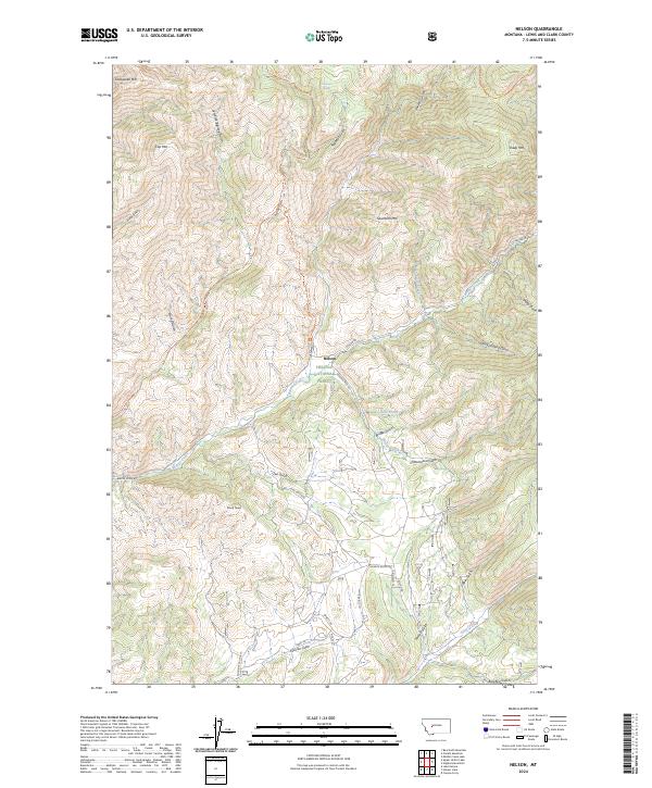 US Topo 7.5-minute map for Nelson MT