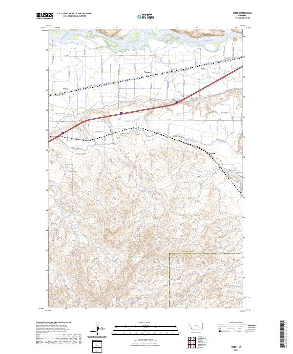 US Topo 7.5-minute map for Nibbe MT