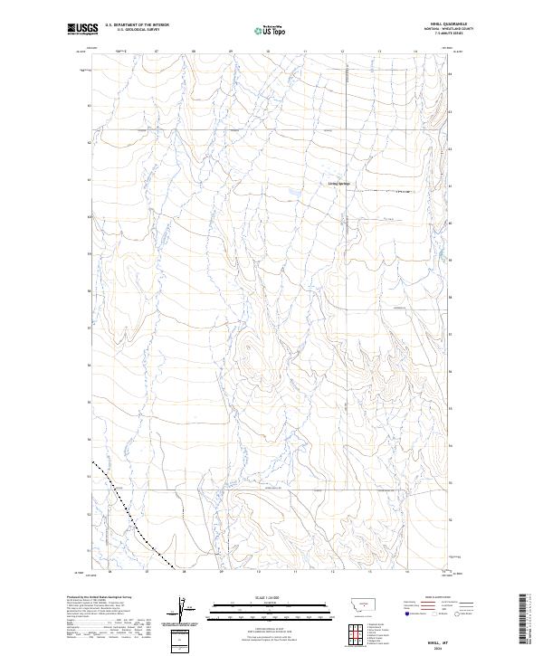 US Topo 7.5-minute map for Nihill MT