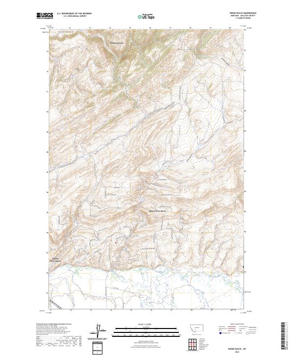 US Topo 7.5-minute map for Nixon Gulch MT