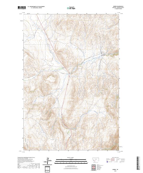US Topo 7.5-minute map for Norris MT