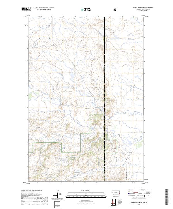 US Topo 7.5-minute map for North Slick Creek MTSD