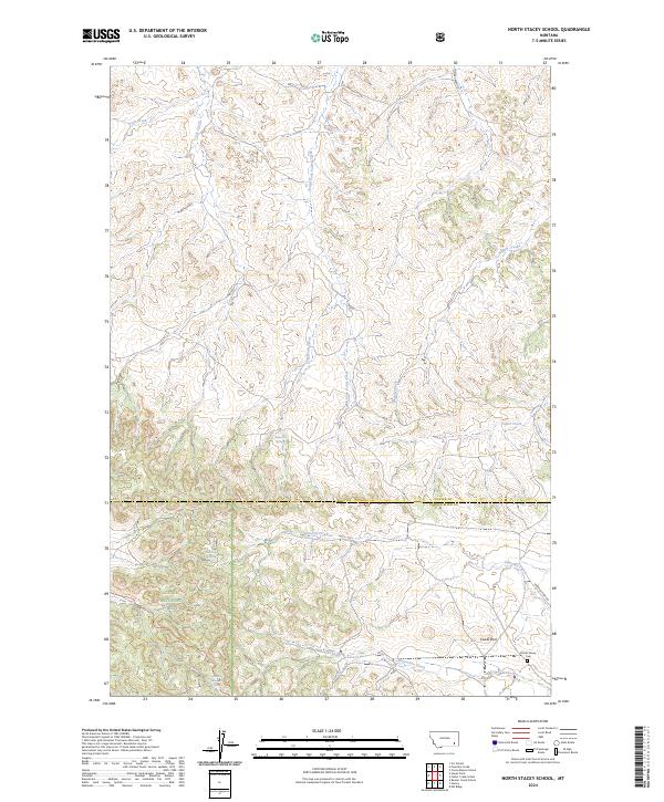 US Topo 7.5-minute map for North Stacey School MT