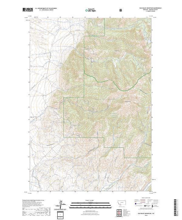 US Topo 7.5-minute map for Old Baldy Mountain MT