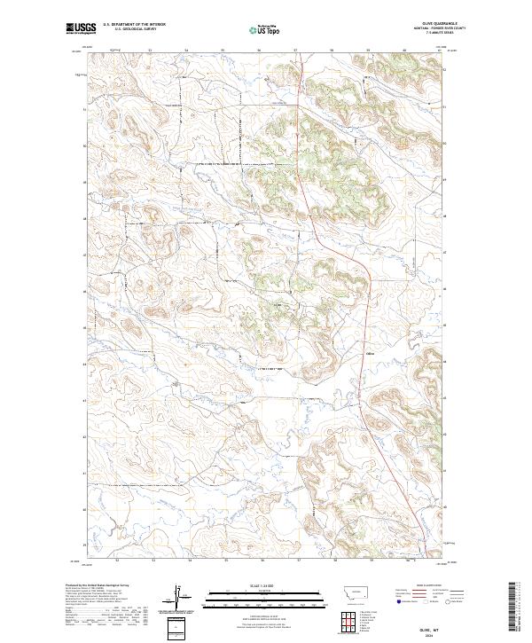 US Topo 7.5-minute map for Olive MT